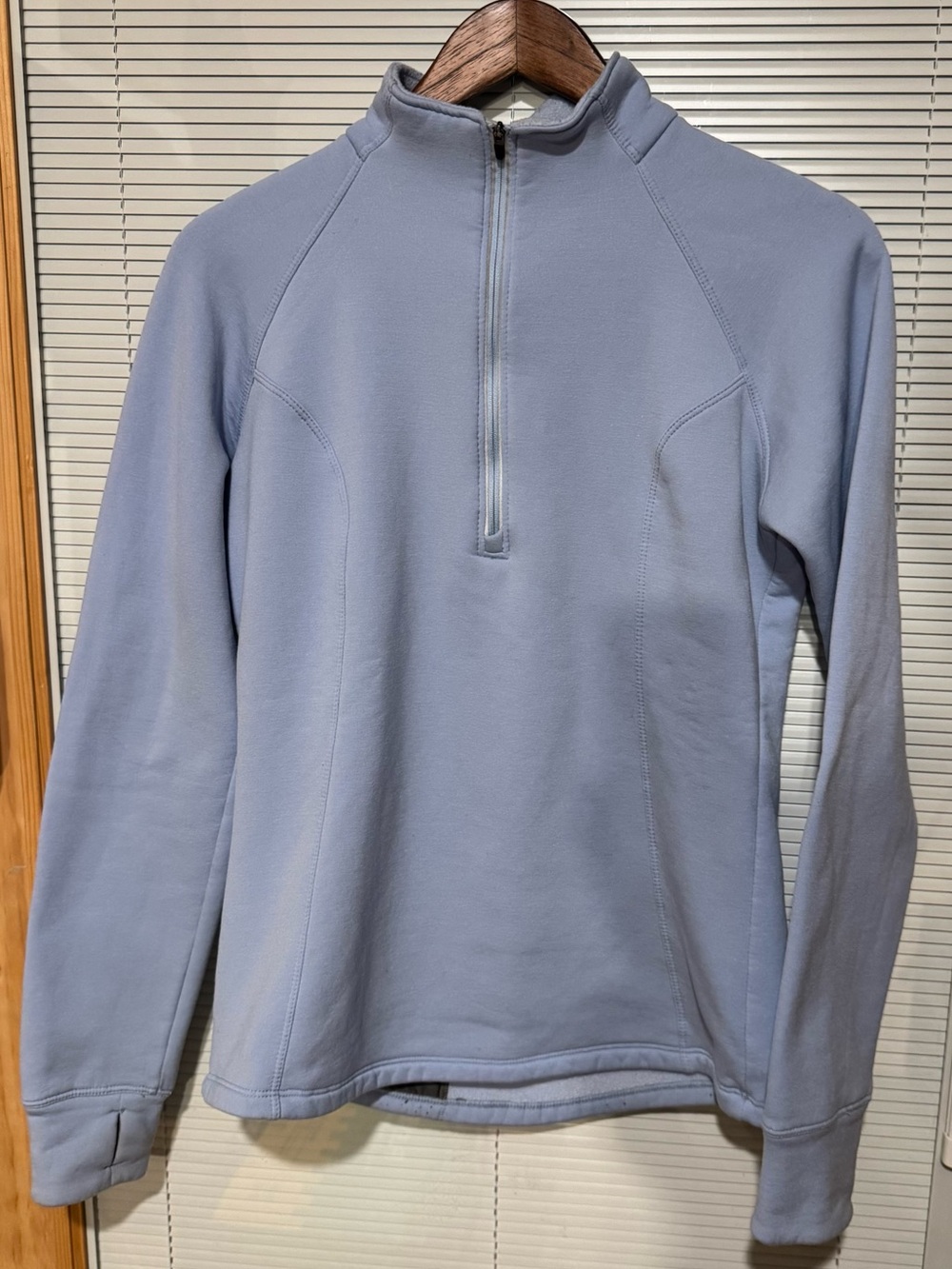 Women's Light Blue Half-Zip Performance Sweater Sweatshirt